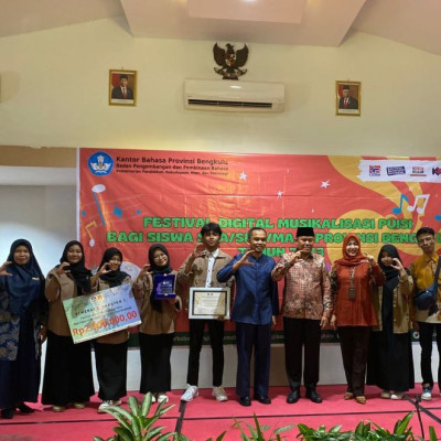 Perhalatan Festival Digital Musikalisasi Puisi Tingkat SLTA Se-Provinsi Bengkulu, Siswa MAN 2 Bengkulu Utara Sabet Juara