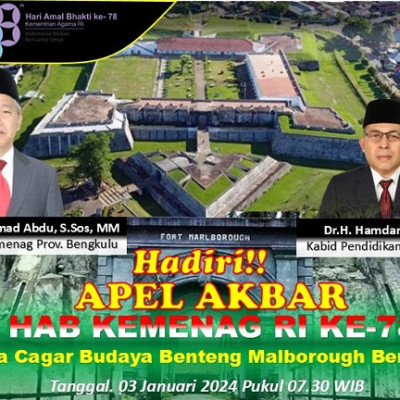 Benteng Marlborough Jadi Icon Pilihan Gelar Apel Besar HAB ke-78 Di Bengkulu