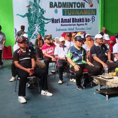 Diikuti 65 Pasang, Turnamen Badminton HAB ke-78 Kemenag Digelar