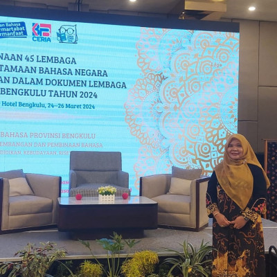 Kepala MTsN 1 Ikuti Kegiatan Pengutamaan Bahasa Negara Tahun 2024 oleh Kantor Bahasa Provinsi Bengkulu