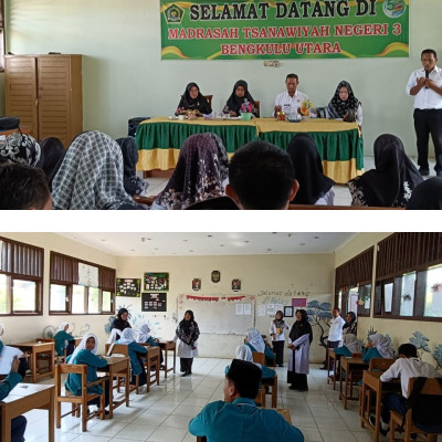 Hari Keenam Asesmen Madrasah (AM) MTs Negeri 3 Bengkulu Utara, Pengawas Madrasah Lakukan Monitoring dan Epaluasi