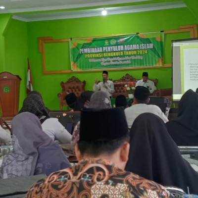 PAI KUA Kecamatan SAM Mengikuti Pembinaan Penyuluh Agama Islam di Aula Kemenag Seluma.