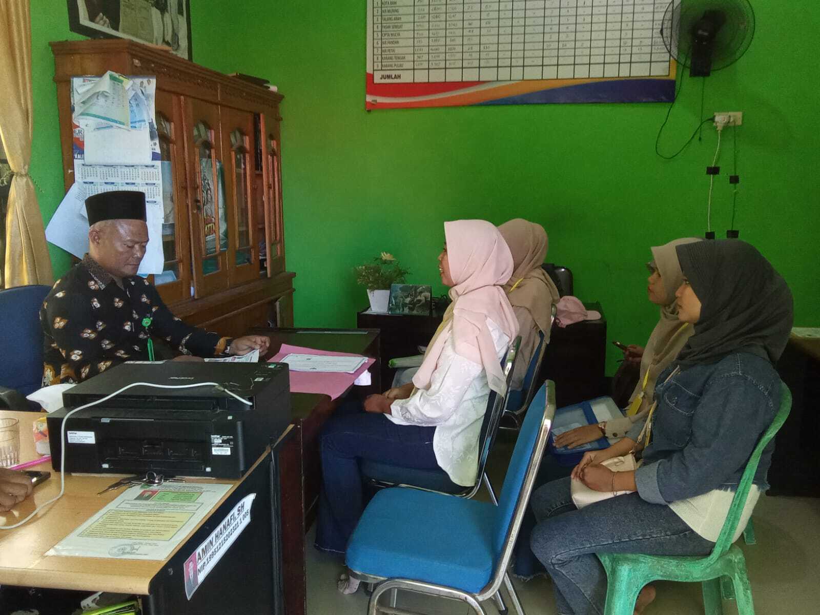 Dorong Program Sertifikasi Halal,  KUA Putri Hijau Merespon Positif Koordinasi Tim Pendamping Produk Halal