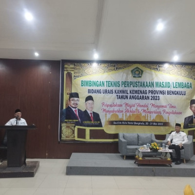 Buka Bimtek Perpustakaan Masjid/Lembaga dan Peningkatan Kualitas SDM Masjid,Kakanwil Dorong Dakwah Digital