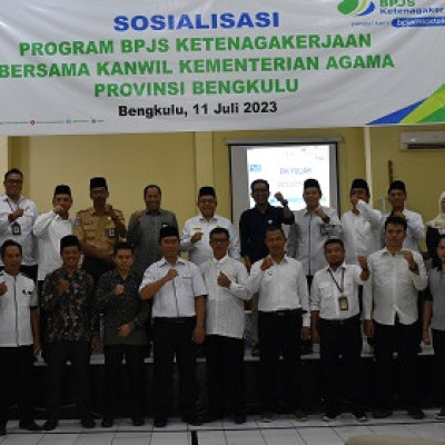 Jalin Kerjasama,BPJS Ketenaga Kerjaan Sosialisasi Ke Madrasah Kota Bengkulu