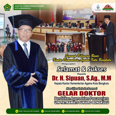 H. Sipuan Sukses Sidang Promosi Doktor