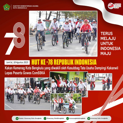 Meriahkan HUT RI ke-78 Gowes Santuy Kemenag Kota Ikuti Sepeda Santai Bersama Com SSKA