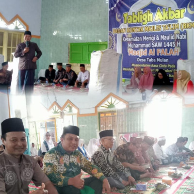 Peringatan Maulid Nabi Muhammad SAW, Kepala KUA Merigi Hadiri Tabligh Akbar