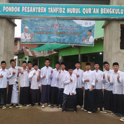 Ponpes Al Hasanah Bengkulu Tengah Ikut Serta Apel Akbar Nasional Hari Santri Tahun 2023