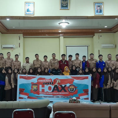 Humas Polda Bengkulu Gelar Sosialisasi Anti Hoax "Baca, Tanyakan, Cek, dan Pastikan" di MAN 1 Kota Bengkulu