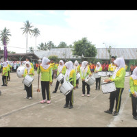 Drum Band MTsN 2 Suka Negeri Siap Tampil di Pawai Akbar HAB Kemenag Ke-68