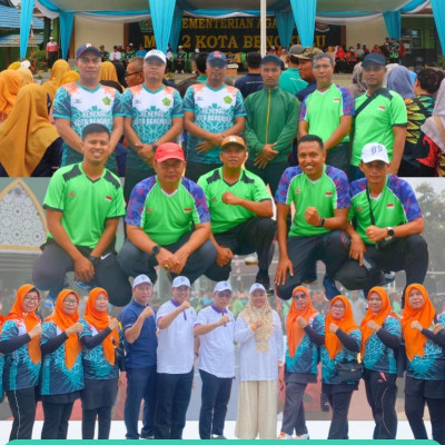 Keluarga Besar Kemenag Kota Bengkulu Hadiri Pembukaan Turnamen HAB