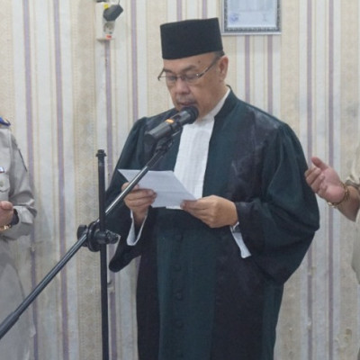 Pimpin Pengambilan Sumpah Panitia Ajudikasi PTSL, Kasi Bimas Islam : ini bukti bahwa Kementerian Agama hadir untuk melayani masyarakat