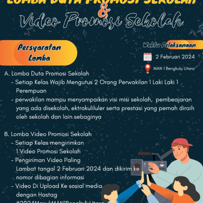 Rangkaian PPDB 2024: Lomba Video Promosi Sekolah di MAN 1 Bengkulu Utara Senin, 19 Pebruari 2024