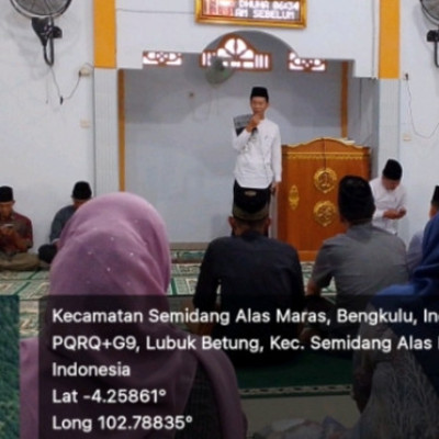 Ka KUA Kecamatan Seluma Isi Tausiyah  Safari Ramadhan di Desa Gelumbang