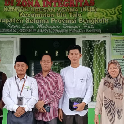 Pasca Dilantik, Kasi Bimas Islam Kemenag Seluma Kunjungi KUA Ulu Talo