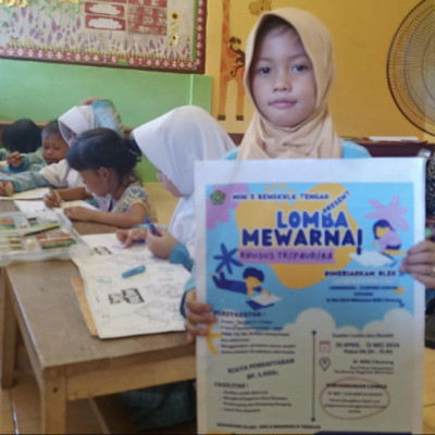 Ratusan Siswa PAUD/TK/RA Ikuti Lomba Mewarnai Yang Di Gelar Oleh MIN 5 Bengkulu Tengah