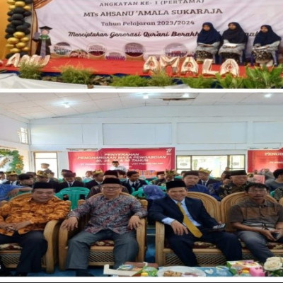 Kepala KUA Kecamatan Sukaraja Menghadiri Acara Pelepasan dan Wisuda Qur’an  MTs Ahsanu ‘Amala  Angkatan I