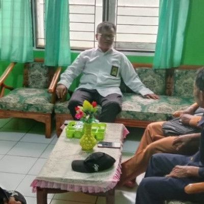 Kepala Desa Sido Sari Koordinasi Ke KUA Kecamatan Sukaraja  Tentang  Hari Sejuta Kiblat