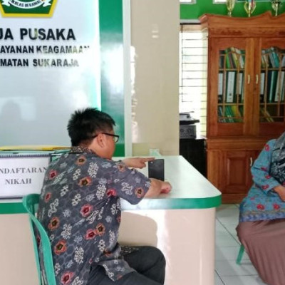 Penyuluh Agama Islam  KUA Kecamatan Sukaraja Konsultasi Tentang Tehknis Hari Sejuta Kiblat