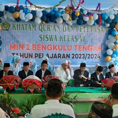 MIN 1 Bengkulu Tengah Sukses Menggelar Kegiatan Khatam Quran Dan Pelepasan Siswa-Siswi Tahun Pelajaran 2023/2024