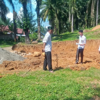 Plt Kepala KUA kecamatan Seluma, Ukur Arah Kiblat  Masjid Baru