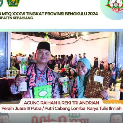 Kontingen Asal Kecamatan BI Kepahiang  Raih Juara 3 KTIQ Tingkat Provinsi Bengkulu 2024