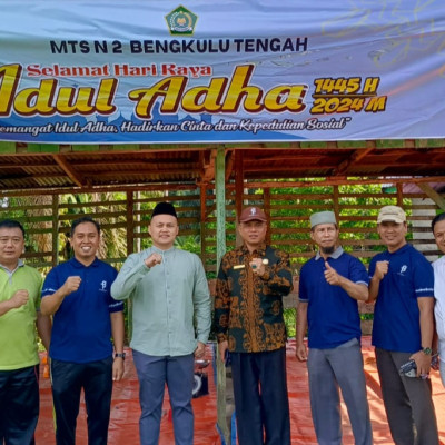 MTs Negeri 2 Bengkulu Tengah Jadi Tuan Rumah Pelaksanaan Kurban Kemenag Bengkulu Tengah