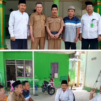 Pegawai dan PAI KUA Kecamatan Sukaraja Survey ke Desa Cahaya Negeri tentang Masjid Percontohan