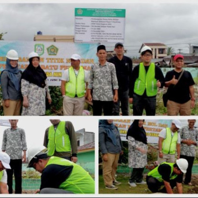 Kegiatan Pelaksanaan Titik Nol dan Peletakan Batu Pertama Pembangunan Ruang Kelas Belajar MIN 3 Kepahiang