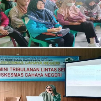 Penyuluh Agama Islam Kecamatan Sukaraja Menghadiri Kegiatan lokakarya Mini TriBulan Di Puskesmas Cahaya Negeri