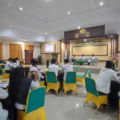 Akhiri Semester I TA. 2024, Kanwil Kemenag Bengkulu Adakan Rapat Evaluasi Realisasi Anggaran