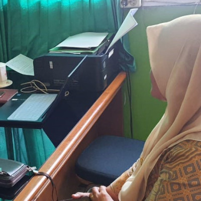 Pegawai KUA Kecamatan Lubuk Sandi Konsultasi Ke  Kasi Bimas Islam Kantor Kemenag Kabupaten Seluma