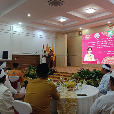 Pelantikan LPDG Bengkulu dan Pelepasan Kontingen Utsawa Dharmagita XV: Membangun Spirit Keagamaan Menuju Ajang Nasional