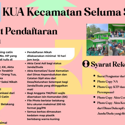 Lebih Jelas Dan Menarik, KUA Kecamatan Seluma Selatan Menyebarkan Informasi Menggunakan Selebaran Pamflet