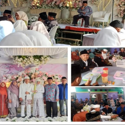 4 Orang Pegawai  KUA Kecamatan Sukaraja Bertugas   Dalam Pelaksanaan Akad Nikah