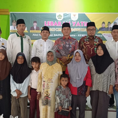 Kemenag Seluma x Baznas Salurkan Bantuan Pada Kegiatan Lebaran Yatim 2024