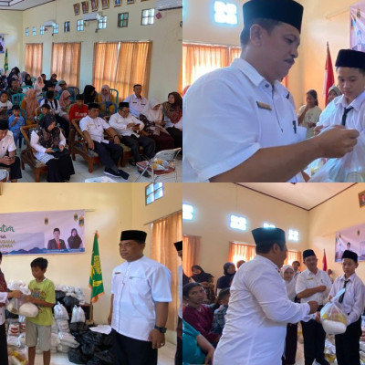 Berbagi Cinta Berlimpah Berkah, Moment Lebaran Yatim Kemenag BU Berbagi Sembako