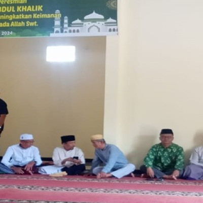 Kepala KUA Kecamatan Sukaraja Hadiri Acara Syukuran dan Peresmian Musholla H.Abdul Khalik Di Desa Jenggalu