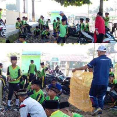 Jum’at Sehat, Peserta Didik MIN 03 Kepahiang Laksanakan Senam dan Gotong Royong