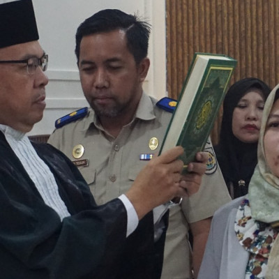 Jadi Rohaniawan dalam Pelantikan PPAT Pengganti di Rejang Lebong, Kasi Bimas Islam Tunjukkan Dedikasinya