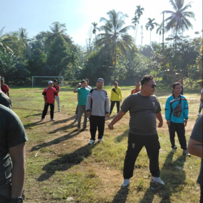 Tingkatkan Ukhuwah, Kepala KUA Kerkap Ikuti Senam Bersama