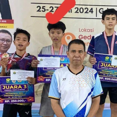 Atlet Badminton MTsN 1 Kota Bengkulu Raih Perunggu Pada KEJURPROV 2024