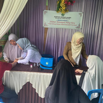 Berkolaborasi dengan Puskesmas Watas Marga , KUA Curup Selatan Gelar Pelayanan Catin di Balai Nikah