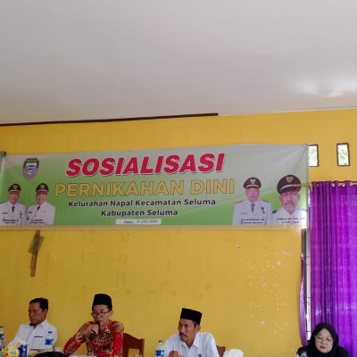 Plt Kepala KUA Kecamatan Seluma, Sebagai Narasumber Sosialisasi Pernikahan Dini