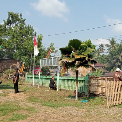 Jelang Wisuda Santri TPQ Gabungan Dan Peringatan HUT RI 17 Agustus 2024 Pegawai Kantor KUA Kecamatan Talo Dan KUA Kecamatan Ulu Talo Kebersihan