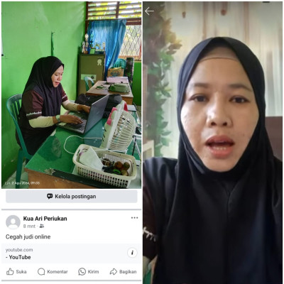 Cegah Bahaya Judi Online Penyuluh Agama Islam KUA Kecamatan Air Periukan Gelar Sosialisasi Di Media Sosial