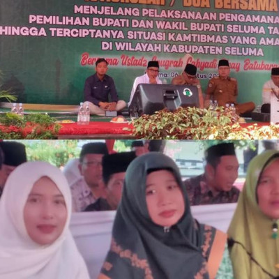 Penyuluh Agama Islam KUA Seluma Timur  Hadiri Istighosah dan Do'a Bersama Mewujudkan Pemilu Damai 2024 Di Polres Seluma