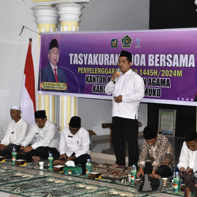 Sukses Pelayanan Haji 1445/2024 M, Kemenag Mukomuko Gelar Tasyakuran dan Do’a Bersama