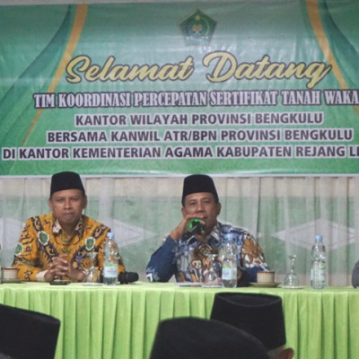 Kemenag Rejang Lebong Gelar Rapat Percepatan Sertifikasi Tanah Wakaf